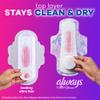 Always Radiant Feminine Pads for Women, Flexfoam Pads with Wings, Size 1, Regular Absorbency, Lightly Scented, 180 Count (6 Packs of 30) view 4