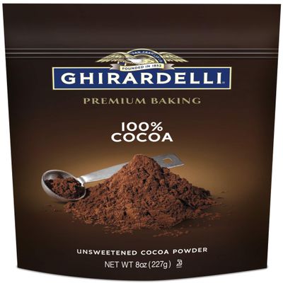 Ghirardelli 100 Percent Unsweetened Premium Baking Cocoa, 8 Ounce (Pack of 6)