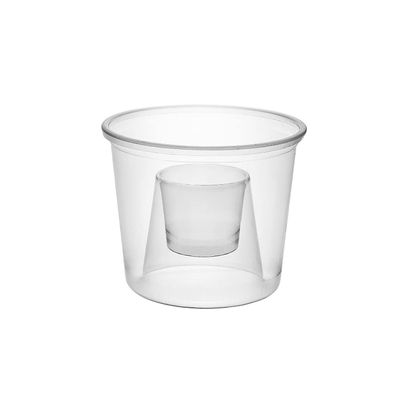 Party Essentials Soft Plastic 50 Count Bomber Cups, 4-Ounce, Clear