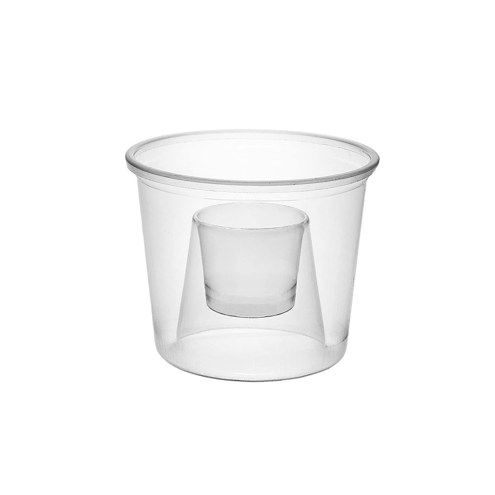 Party Essentials Soft Plastic 50 Count Bomber Cups, 4-Ounce, Clear