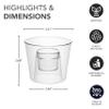 Party Essentials Hard Plastic Bomber Cups, 4-Ounce, Clear, 12-Count view 2