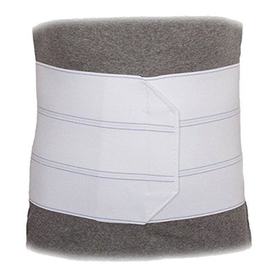 Advanced Orthopaedics 3 Panel Abdominal Binder, 9-inch High, Waist Circumference 30-inch - 45-inch, White