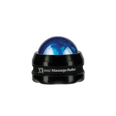 Core Products Omni Massage Ball Manual Roller Massager for Self Massage Therapy Tool, Black Cap - Blue