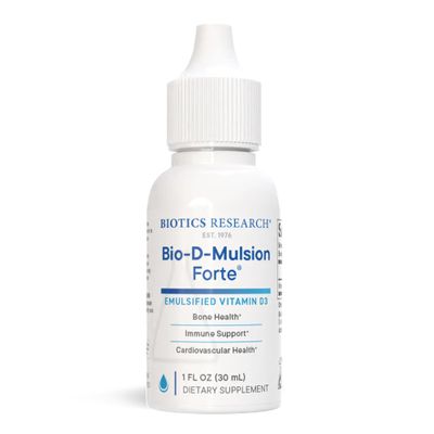 Biotics Research Bio-D-Mulsion Forte Liquid Vitamin D Drops 4000 IU  Vitamin D3 2000iu /Drop for Adults Best Absorption, Strengthens Bones, Supports Cardiovascular & Immune System -1 fl oz