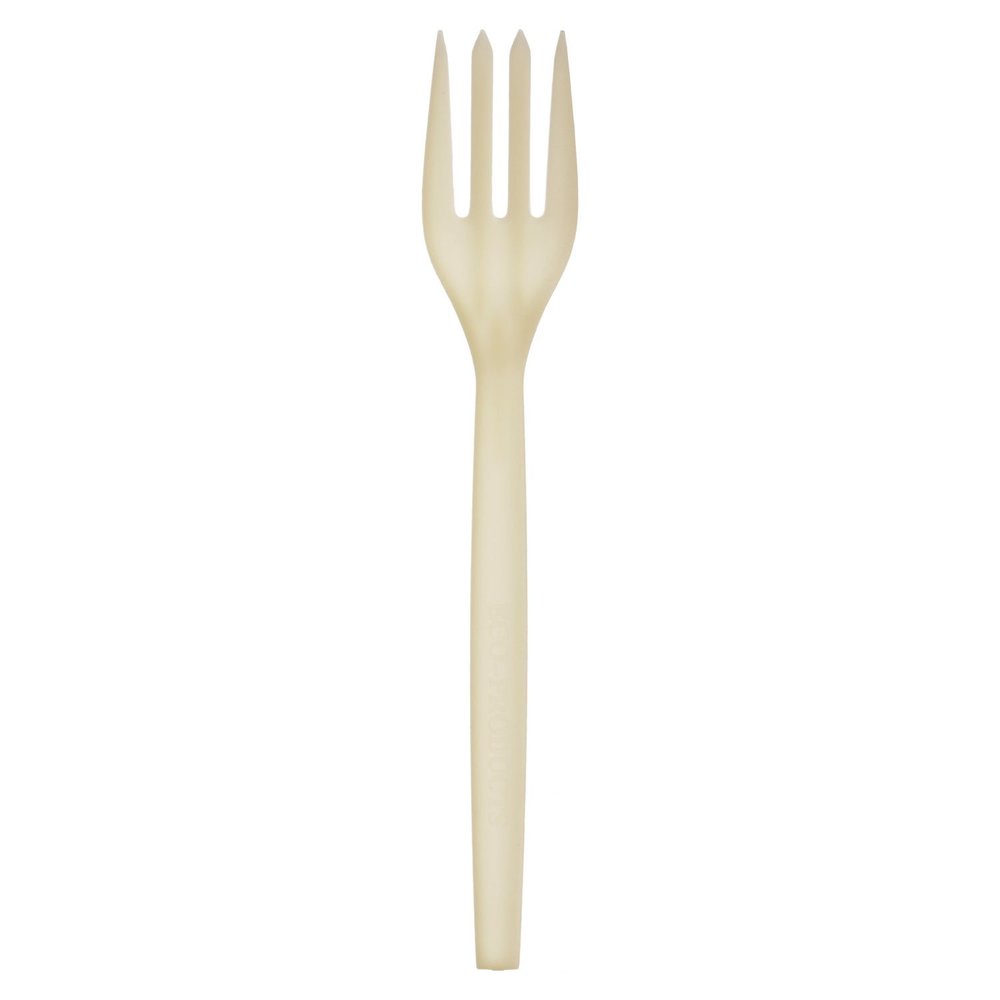 Eco-Products Plantware Renewable and Compostable Fork - 7 inch - Case of 1000