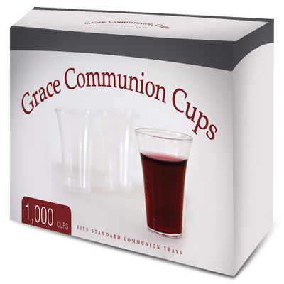 Grace Communion Cups - Box of 1000 - Plastic Disposable Fits Standard Holy Communion Trays, 0.5 fl.oz.