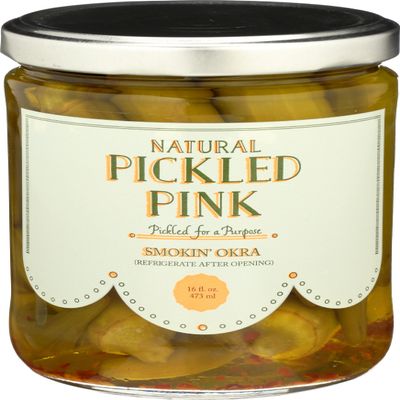 Pickled Pink Foods, Okra Pickled, 16 Fl Oz