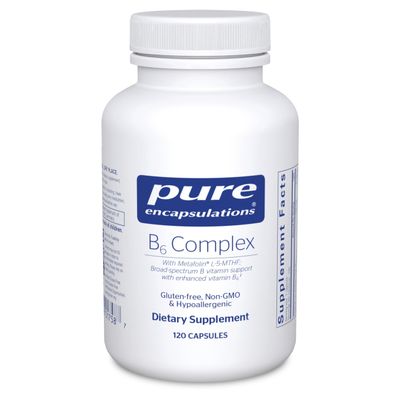 Pure Encapsulations B6 Complex - Supports Nervous System & Brain Health* - Includes B Vitamins - Contains Enriched Vitamin B6 - Non-GMO & Gluten Free - 120 Capsules