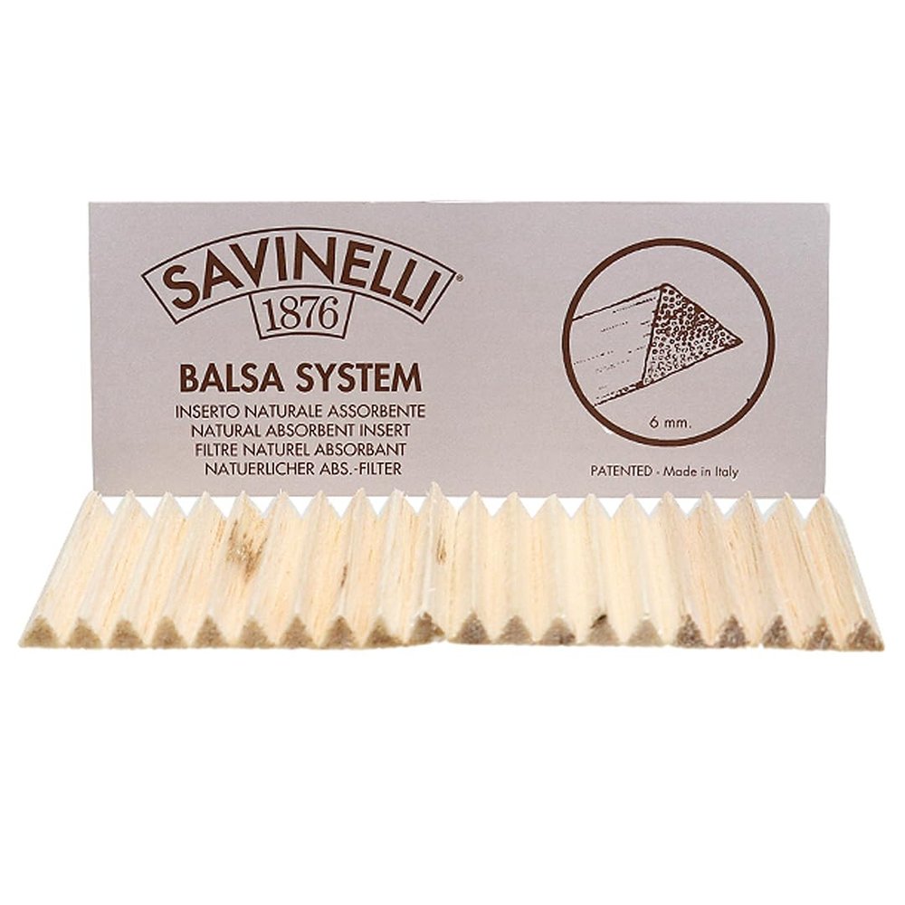 100 Savinelli 6mm Balsa Filters (5 Packs)