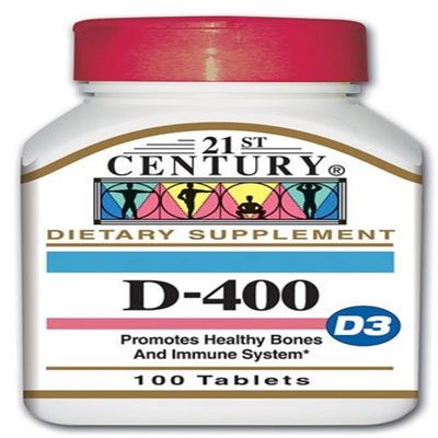 21st Century Vitamin D 400IU Tablets 100 Count (4 Pack)