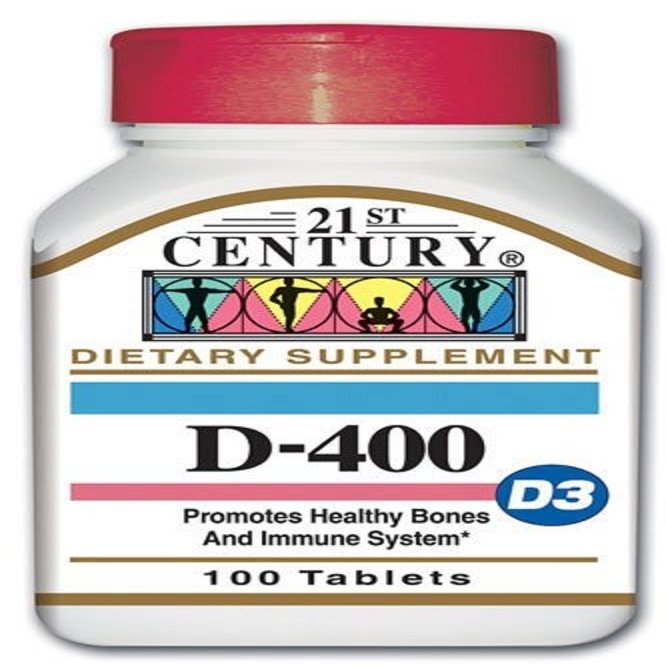 21st Century Vitamin D 400IU Tablets 100 Count (4 Pack)