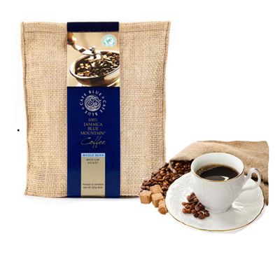 Cafe Blue - 100% Authentic Jamaica Blue Mountain Coffee (8 oz), Small Batch Roasted Whole Beans, JACRA Certified, Freshly Processed Jamaican Coffee Beans