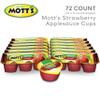 Mott's Strawberry Applesauce, 4 Oz Cups, 72 Count (12 Packs Of 6), No Artificial Flavors, Good Source Of Vitamin C, Nutritious Option For The Whole Family view 3