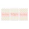 Andaz Press Blush Pink Gold Glitter Print Wedding Collection, Personalized Chocolate Minis Labels, Fits Chocolate Miniatures Party Favors, 36-Pack, Custom Name view 1