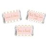 Andaz Press Blush Pink Gold Glitter Print Wedding Collection, Personalized Chocolate Minis Labels, Fits Chocolate Miniatures Party Favors, 36-Pack, Custom Name view 2