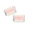 Andaz Press Blush Pink Gold Glitter Print Wedding Collection, Personalized Chocolate Minis Labels, Fits Chocolate Miniatures Party Favors, 36-Pack, Custom Name view 3