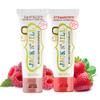Jack N' Jill Natural Toddler Toothpaste - Fluoride Free Training Toothpaste for Toddlers 1-3, 40% Xylitol, BPA Free - Strawberry & Raspberry, 1.76 oz (2 Pack) view 1