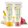 Jack N' Jill Natural Toddler Toothpaste - Fluoride Free Training Toothpaste for Toddlers 1-3, 40% Xylitol, BPA Free - Banana & Raspberry, 1.76 oz (Pack of 2) view 1