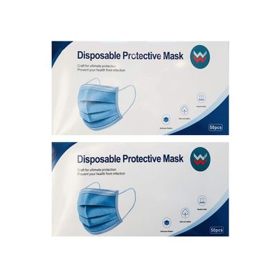 100Pcs Disposable Dust Cover, 3 Layer Anti-Dust Filter, Breathable, Adjustable Nose Clip, One Size