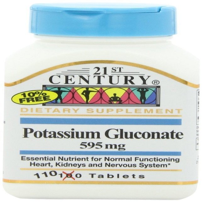 21st Century Potassium 99mg Tablets, Mineral Supplement, 110 Count (6 Pack)