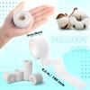 12 Pieces Self Adhesive Bandage Wrap Tape Stretch Self Adherent Cohesive Toe Tape for Sports, Wrist, Ankle, 5 Yards Each (White, 2 Inches) view 3