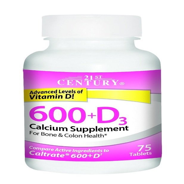 21st Century Calcium 600+D3 Tablet 600mg-800U 75 Count (6 pack)