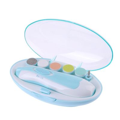 Amazingdeal Electric Baby Nail Trimmer Scissors Light Infant Kids Manicure Clipper Set(Blue)
