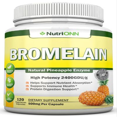 Bromelain - 500mg - 2400 GDU - 120 Vegetable Capsules - Pure Pineapple Enzyme Extract - Supports Digestion and Nutrient Absorption - Great for Immune Health