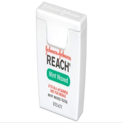 J&J JJ-9864 Reach Floss, Waxed, 180" Length, Mint, Shape, (Pack of 144)