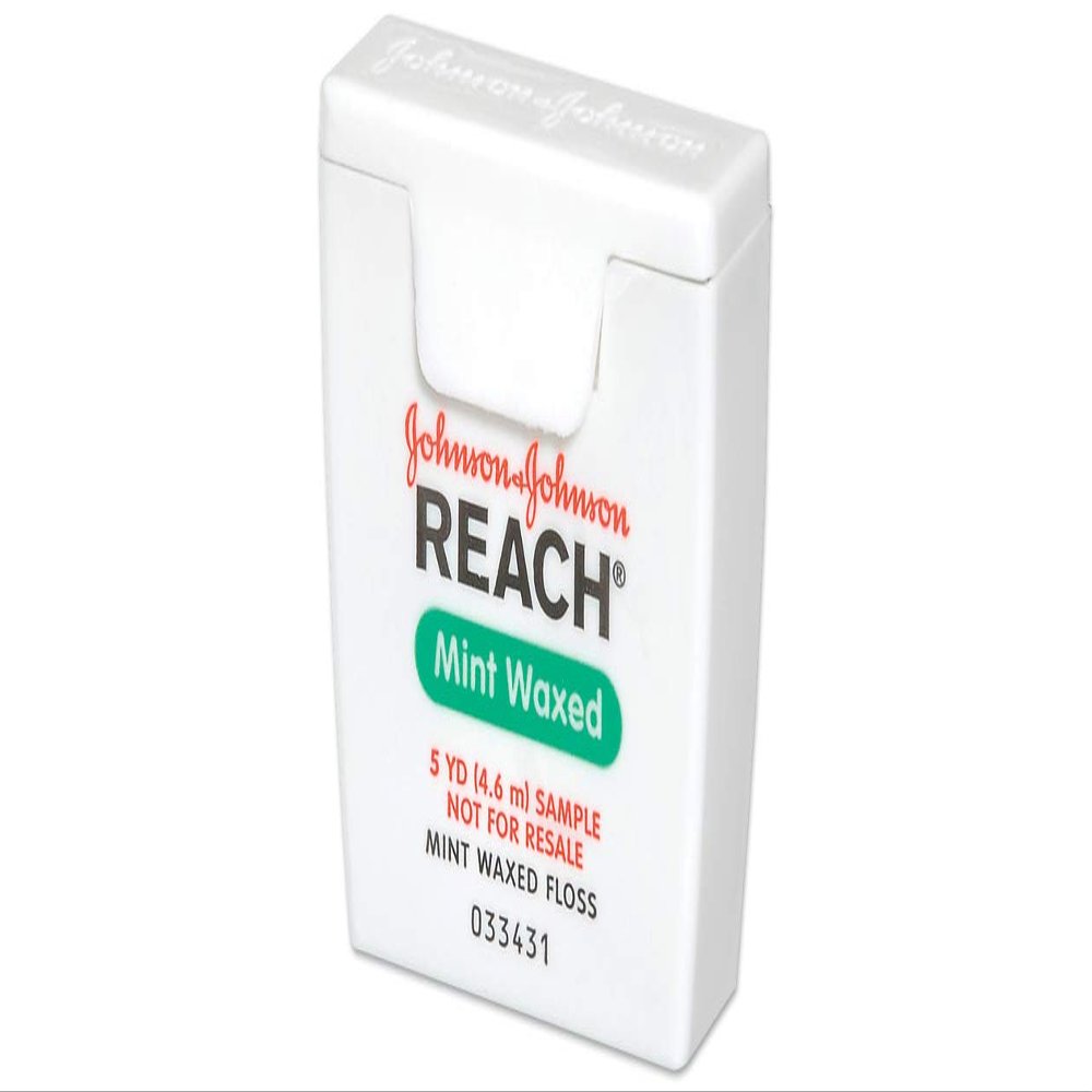 J&J JJ-9864 Reach Floss, Waxed, 180" Length, Mint, Shape, (Pack of 144)