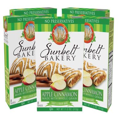 Sunbelt Bakery's Apple Cinnamon Fruit & Grain Bars, 5 Boxes, No Preservatives (40 Bars)