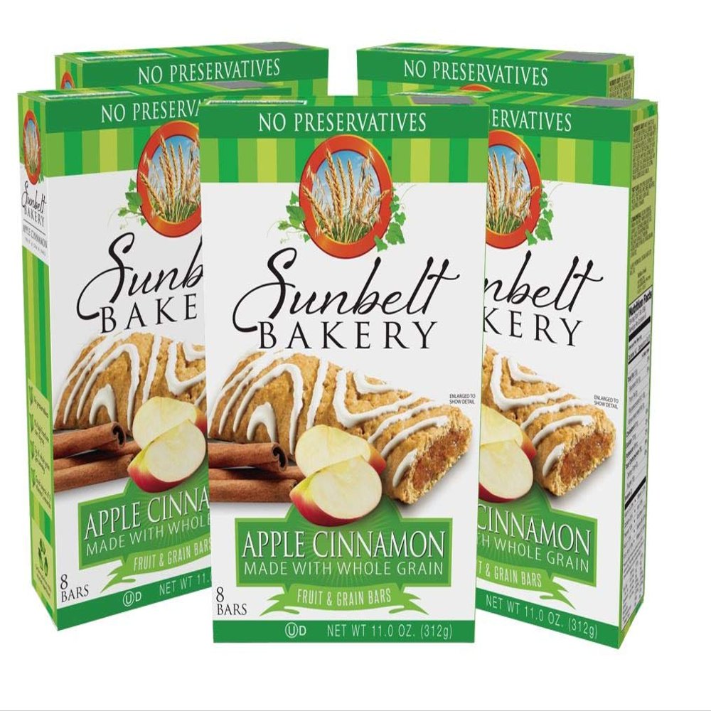Sunbelt Bakery's Apple Cinnamon Fruit & Grain Bars, 5 Boxes, No Preservatives (40 Bars)