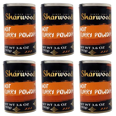 Sharwoods Hot Curry Powder 3.6 oz - Pack of 6
