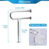 Handicap Rails Grab Bars Bathroom Toilet Safety Rails Support for Elderly Seniors Handicap Toilet Rails Support Assist Stainless Steel Grab Bars for Bathroom Shower Safety Bars Handrails view 2