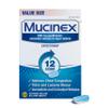 Mucinex 12 Hour 600 mg Guaifenesin Extended-Release Tablets for Excess Mucus Relief, Expectorant Aids Excess Mucus Removal, Chest Congestion Relief, 68 Bi-Layer Tablets view 1