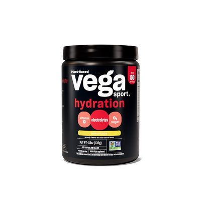 Vega Sport Hydration Electrolyte Powder, Lemonade - Post Workout Recovery Drink for Women and Men, Vitamin C, Vegan, Keto, Sugar Free, Dairy Free, Gluten Free, Non GMO, 4.9 oz