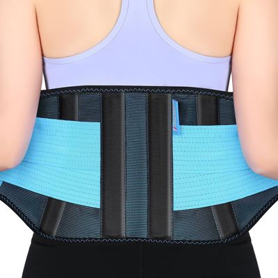 2.0 Version Lower Back Brace for Pain Relief, Back Brace for Lifting at Work, Back Brace for Herniated Disc and Sciatica, Back Support Belt for Women Men (Blue,S/M Fits 25"-31" Belly Waist)