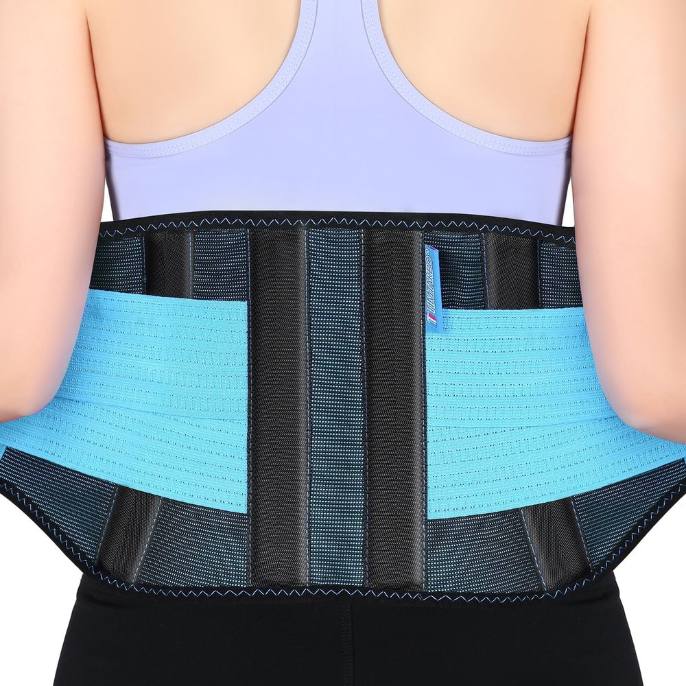2.0 Version Lower Back Brace for Pain Relief, Back Brace for Lifting at Work, Back Brace for Herniated Disc and Sciatica, Back Support Belt for Women Men (Blue,S/M Fits 25"-31" Belly Waist)