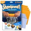 ShamWow Original Super Absorbent Multi-Purpose Cleaning Shammy Chamois Towel Cloth - Holds 10X its Weight in Liquid - Machine Washable - Will Not Scratch (8 Pack: 4 Large Orange & 4 Small Blue). view 1