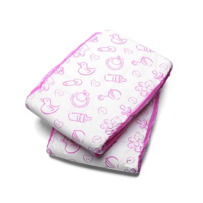 Littleforbig Printed Diaper 2 Pieces - Nursery Pink (Large 36-46)