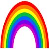 6" Round ~ Cartoon Rainbow Bright Birthday ~ Edible Cake/Cupcake Topper - d6813 view 1