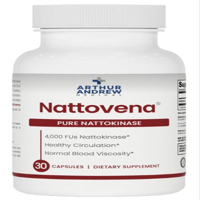 Arthur Andrew Medical - Nattovena, Pure Nattokinase, Circulatory and Heart Health, Vegan, Non-GMO, 30 Capsules