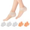 MADHOLLY 5 Pairs Silicone Heel Protectors- Breathable Heel Gel Heel Cushions for Cracked Heel- Heel Cups Heel Cover for Heel Repair Women Men view 1