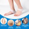 MADHOLLY 5 Pairs Silicone Heel Protectors- Breathable Heel Gel Heel Cushions for Cracked Heel- Heel Cups Heel Cover for Heel Repair Women Men view 4