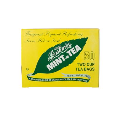 The Boston Tea Company Mint-In-Tea, 50 Tea Bags (Pack of 12)