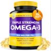 InnovixLabs Triple Strength Omega 3 Supplement, Burpless Fish Oil for Women and Men - 900 mg EPA & DHA, Brain & Joint Support, Award Winning & Third-Party Tested, 200 Softgels view 1