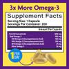 InnovixLabs Triple Strength Omega 3 Supplement, Burpless Fish Oil for Women and Men - 900 mg EPA & DHA, Brain & Joint Support, Award Winning & Third-Party Tested, 200 Softgels view 3