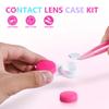 KISEER 12 Pack Colorful Contact Lens Case Box Holder Container Soak Storage Kit view 4