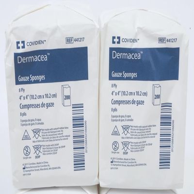 Covidien Dermacea 4 x 4 inch Gauze Sponge 8 Ply, Sterile (Pack of 100)