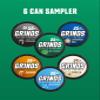 Grinds Coffee Pouches | 6 Can Sampler | Caramel, Espresso, Cinnamon Roll, Vanilla, Wintergreen, Spearmint | 1 Pouch eq. 1/4 Cup of Coffee view 3